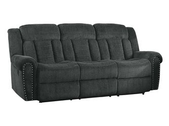 Nutmeg Gray Double Reclining Sofa