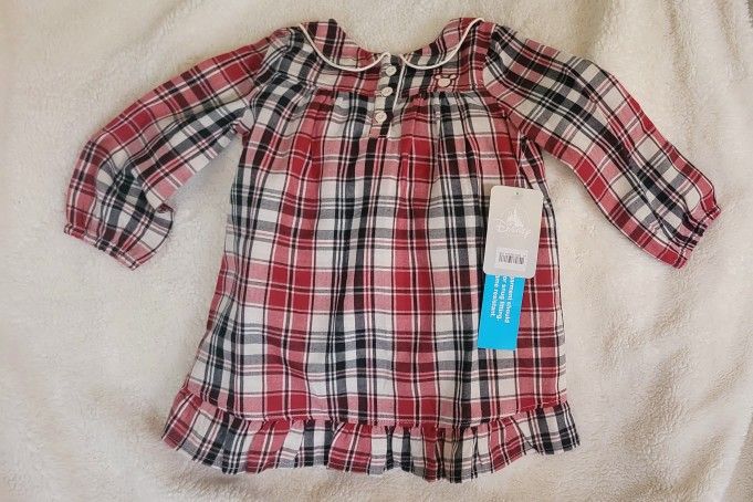 Disney Plaid Kids Nightgown Sz2