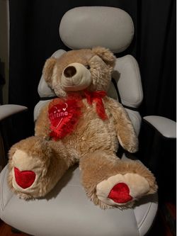 Large Teddy Bear with hearts