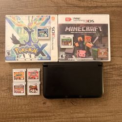 Nintendo 3DS XL + 6 Games (3 Pokemon Games)