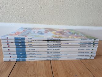 Beast Academy Level 4 Complete Set — All 8 Books (Guides + Practice 4A-4D)