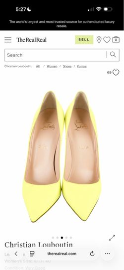 Christian Louboutin Neon Yellow Pumps – Size 38