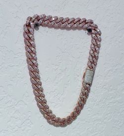 VVS 18k Rose Gold Baguette Cuban Chain