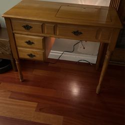 Antique Singer Machine Cabinet Desk