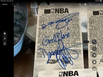 Admission Ticket For All-star NBA Games With Players Autographs 