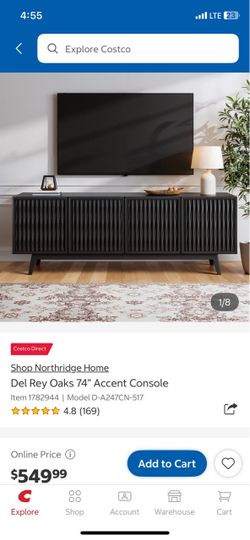 Black console entertainment system