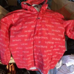 Supreme Red Jacket Size Large Waterproof 