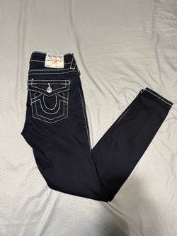 True Religion Women's Jennie Curvy Mid Rise Skinny Jeans Size 27 Dark Wash Super T