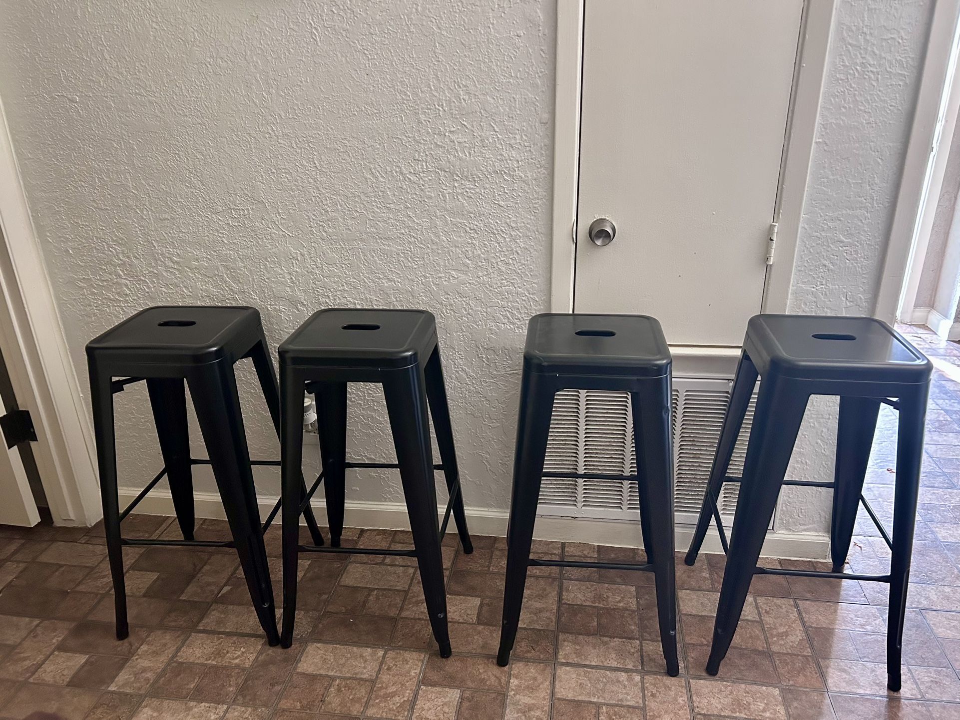 Black Metal Stools