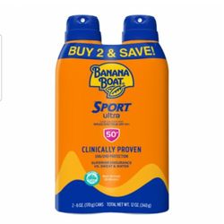 Banana Boat Sport Ultra SPF 50 Twin Pack Sunscreen Spray


