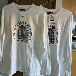 NEW L And XL Levy’s Long Sleeves White T Shirts SALE SALE $20 Each 🍀 