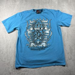 Vintage Southpole Men’s XL Blue Tattoo Style Skate Grunge Baggy Y2K #8F