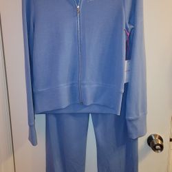 Juicy Couture 2 Piece Frosted Blue Track Suit