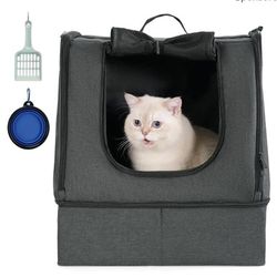 apollo walker Portable Cat Travel Litter Box with Zipped Waterproof Bag