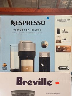 Nespresso Vertuo Pop + Deluxe Coffee and Espresso Single Serve  Machine Brand New In Box