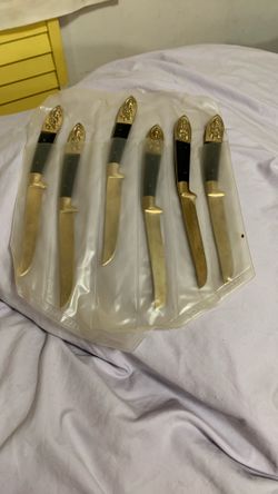 Vintage 1950s Siam Buddha Bronze Brass Flatware - 