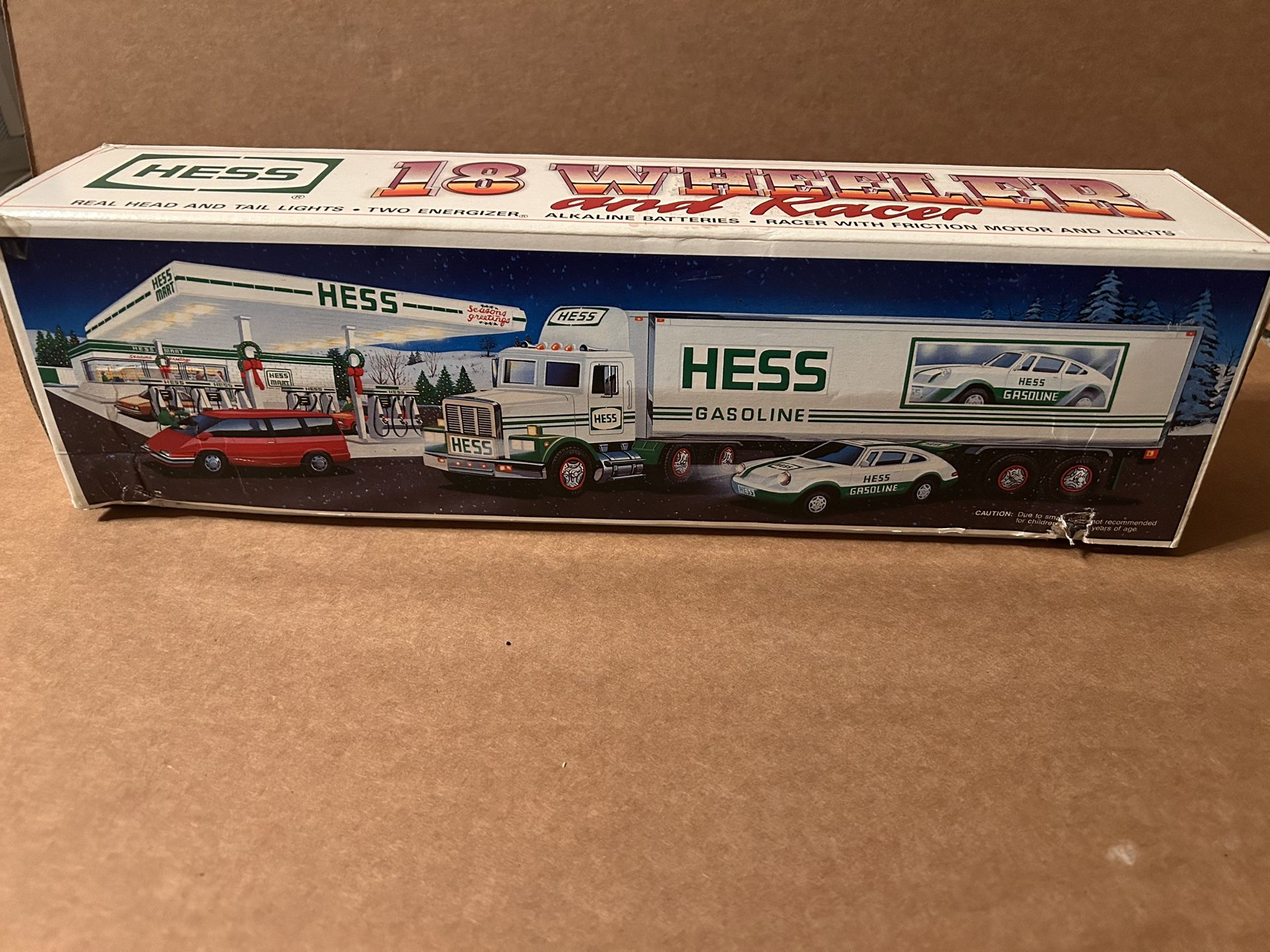 1992 Hess Truck 18 WHEELER and RACER CAR New