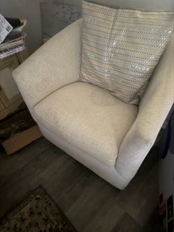 Cream Fabric Accent Chair