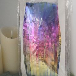 2 pack Rainbow Foil Fringe Curtain