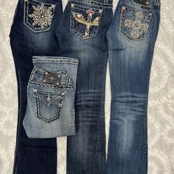 Miss Me Jeans Size 27x32 Boot Cup 