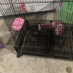 Hamster Cage With Separate Bottom On Wheels 