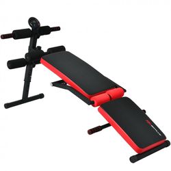Red Multi-Functional Foldable Weight Bench Adjustable Sit-up Board Exercise Equipment