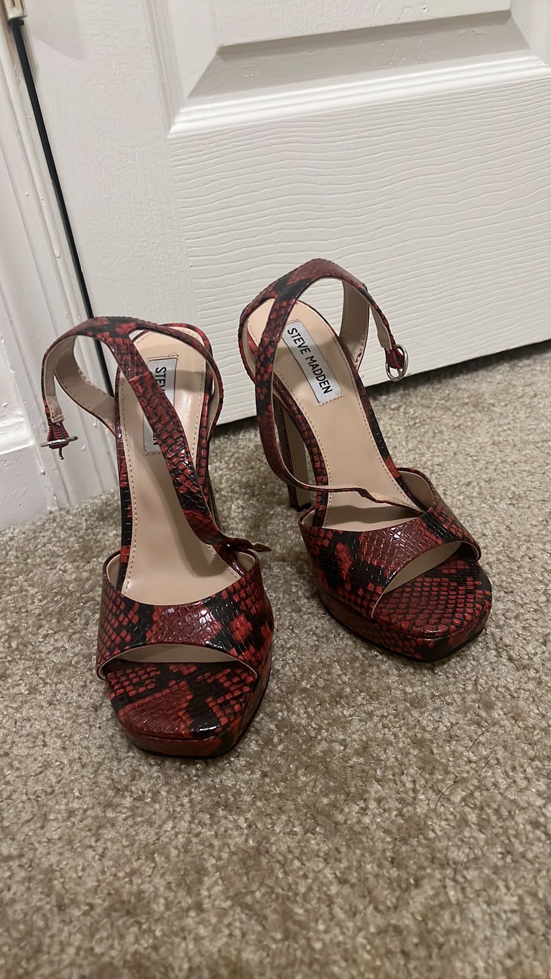 Red Black Steve Madden Heels