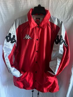 Kappa Coach Jacket Red and White