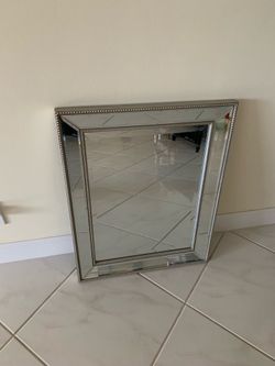 All Glass Frame Console Mirror Like New