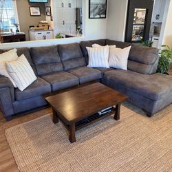 L - Shaped CouchAnd Coffee Table