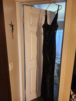 Shein long black formal dress