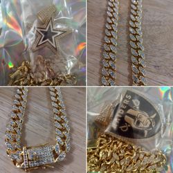 NFL or NBA Cuban bling necklaces 20 inch $35
