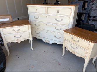 Dresser, two nightstands