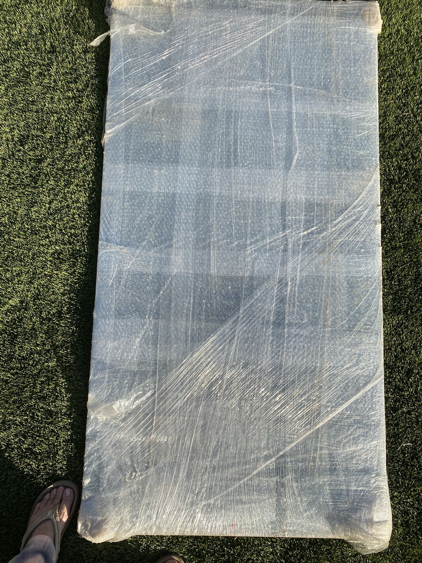 Glass top for table or desk 58x30