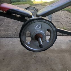 70lbs Weights And Curling Bar