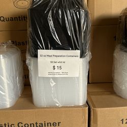 32 oz To go containers 50 sets with lid