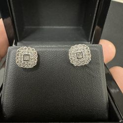 Natural Diamond Earrings In 10k Yellow Gold