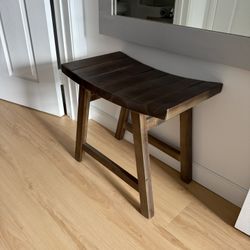 Small Curved  Wood Table Or Stool