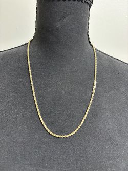 10k 22 in gold rope chain