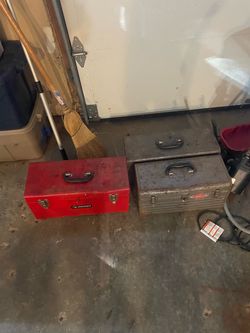 3 metal tool boxes