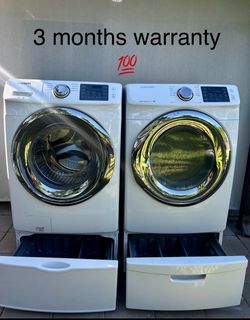 Sansumg front load washer and dryer set / 3 months warranty included/delivery available