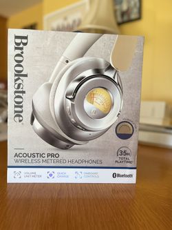 Wireless Metered Headphones By Brookstone. New