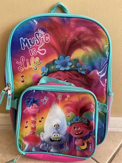 Trolls World Tour Backpack and Lunch Box Set for Girls Kids