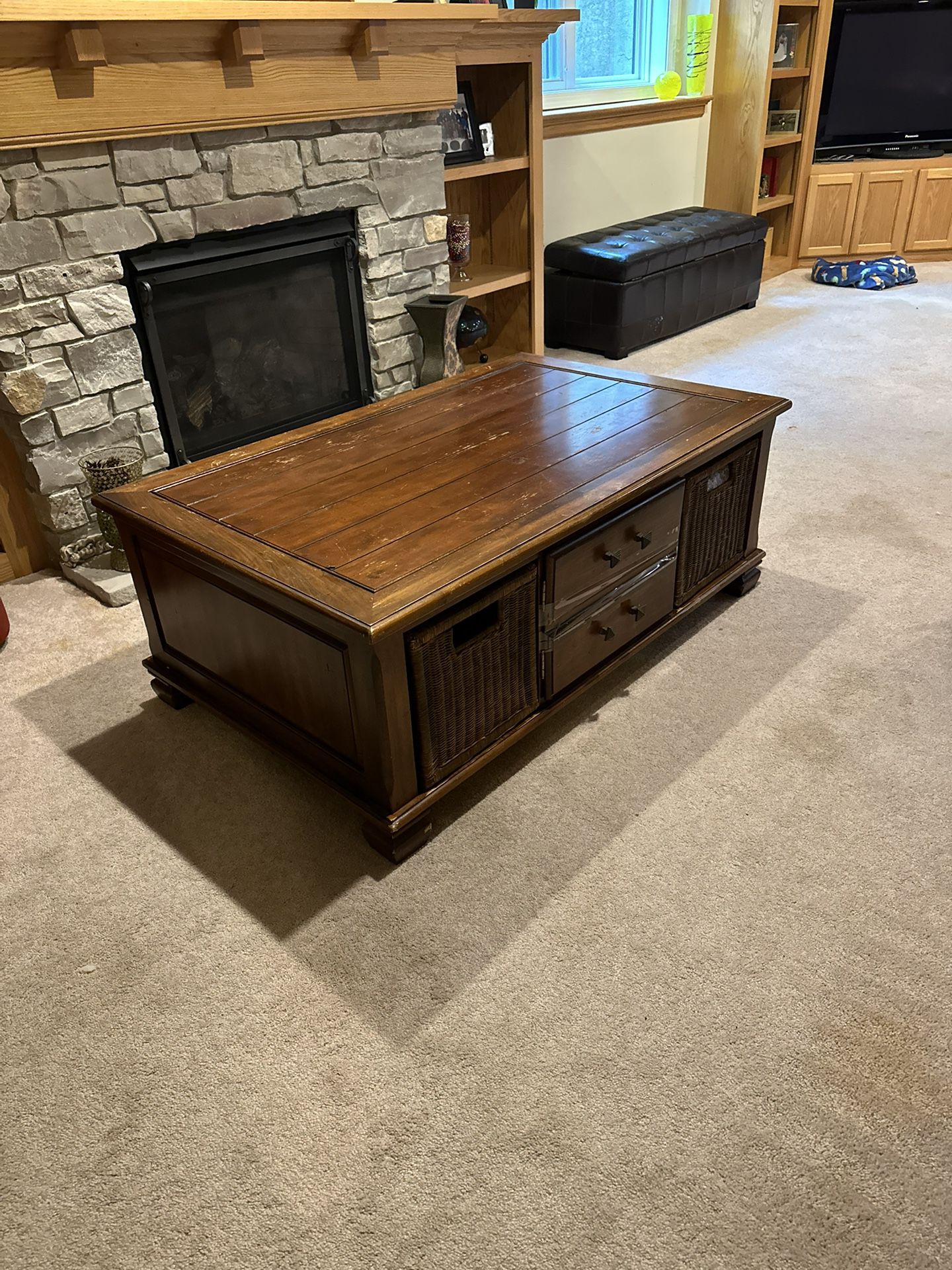 Large Storage Coffee Table And 2 End tables Set