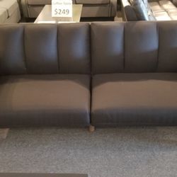 Brand New 81" x 44" Black Or Blue Linen Sofa Futon