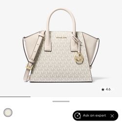 Michael kors Logo Small Satchel Cream 