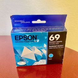 New! Epson Printer Ink 69 Cyan Blue