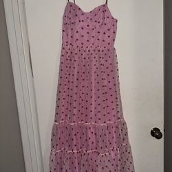 Pink heart tulle corset dress Betsey Johnson 