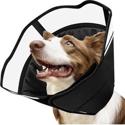 Cryptdogle Upgraded Dog Cone Collar for After Surgery, Soft Pet Recovery Collar for Large Medium Small Dogs, Adjustable Cone Collar Protective Collar 