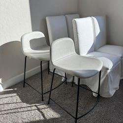 CB2 PRIMITIVO WHITE COUNTER STOOL